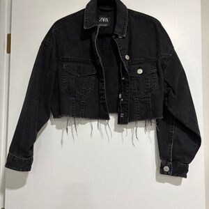 Zara Charcoal Denim Jacket